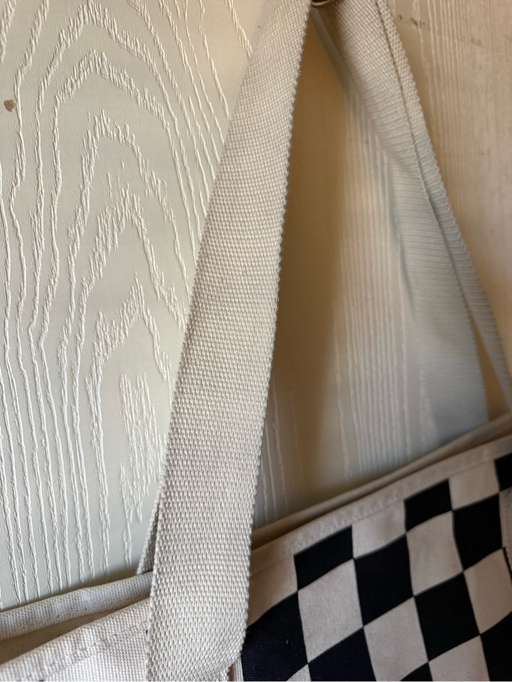 Vans Black and Cream Checkerboard Canvas Tote Bag - Picture 6 of 8